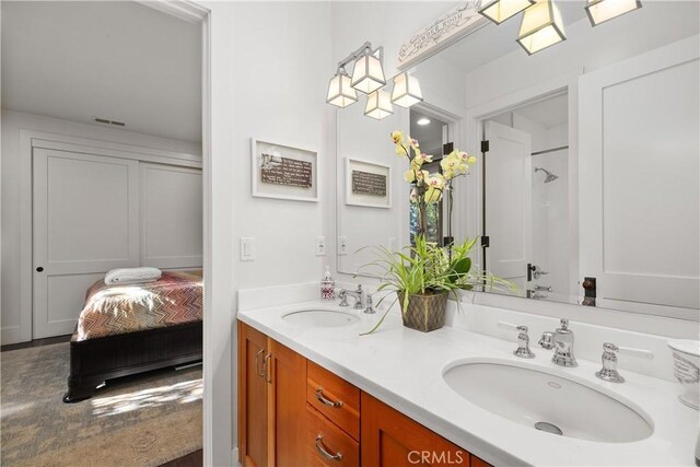 624 6th St, Manhattan Beach, CA 90266 - full bath with double vanity and a shower