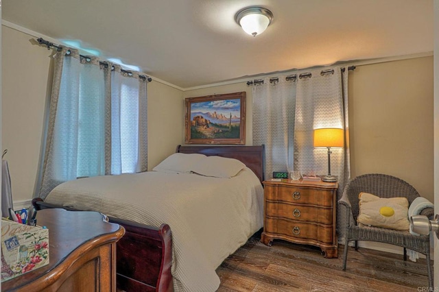 123 N Hayden Dr, Escondido, CA 92027 - bedroom featuring wood finished floors and ornamental molding