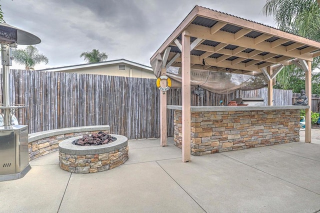 123 N Hayden Dr, Escondido, CA 92027 - fenced backyard featuring an outdoor fire pit and a patio