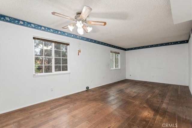 895 Huston Dr, Riverside, CA 92507 - unfurnished room featuring a textured ceiling, hardwood / wood-style floors, and ceiling fan