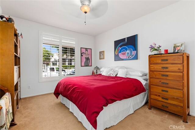 1538 Green Creek Trl, Beaumont, CA 92223 - carpeted bedroom featuring baseboards and ceiling fan