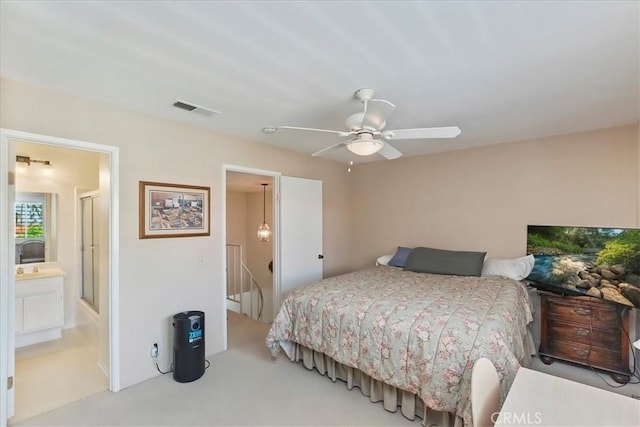 72864 Roy Emerson Ln, Palm Desert, CA 92260 - carpeted bedroom featuring a ceiling fan