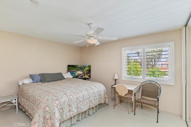 72864 Roy Emerson Ln, Palm Desert, CA 92260 - carpeted bedroom with a ceiling fan and baseboards