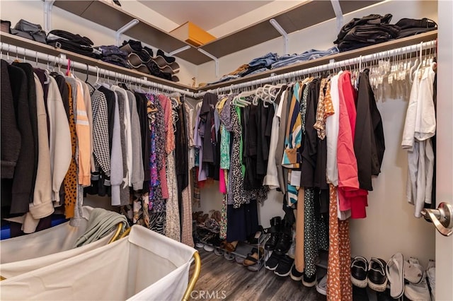 9434 Mclennan Ave, Northridge, CA 91343 - walk in closet with wood finished floors