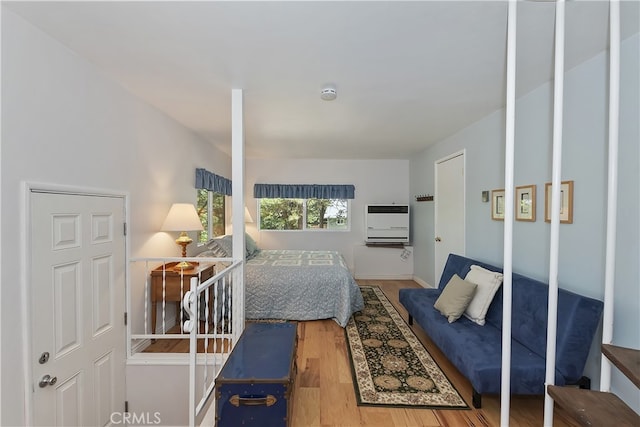 31115 All View Dr, Running Springs, CA 92382 - bedroom featuring wood finished floors and heating unit