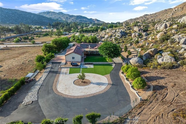 23592 Beech St, Hemet, CA 92545 - aerial view of property and surrounding area featuring a mountainous background