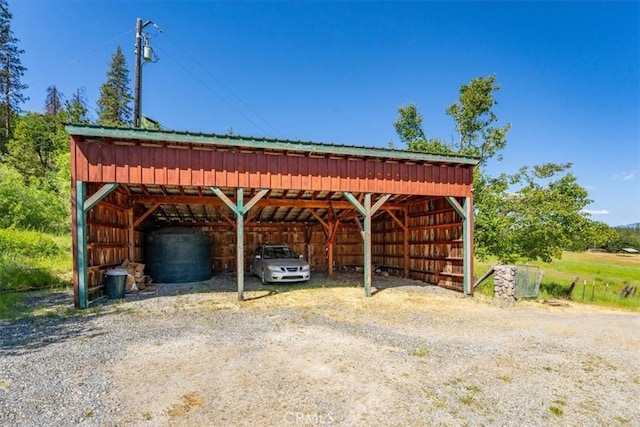 125 Cedar Gulch Rd, Hayfork, CA 96041 - view of vehicle parking featuring a carport and a pole building