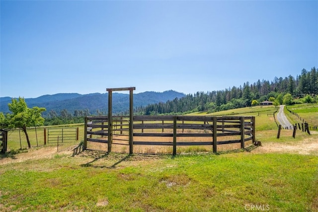125 Cedar Gulch Rd, Hayfork, CA 96041 - view of yard featuring a view of rural / pastoral area, a mountain view, and a wooded view