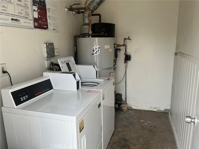 12905 Palm St, Garden Grove, CA 92840 - laundry area featuring washing machine and clothes dryer and strapped water heater