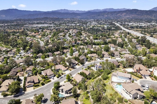 836 Via Alameda, San Dimas, CA 91773 - aerial overview of property's location with mountains and nearby suburban area