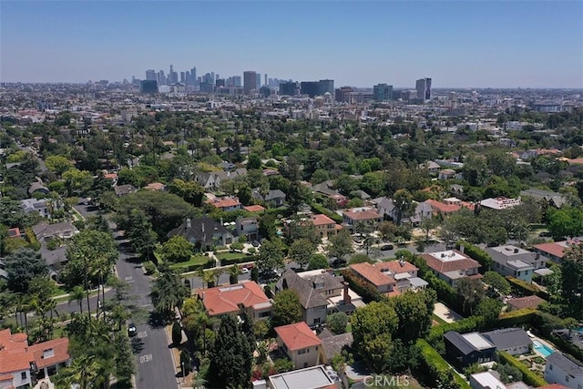 101 S Windsor Blvd, Los Angeles, CA 90004 - aerial overview of property's location featuring city skyline