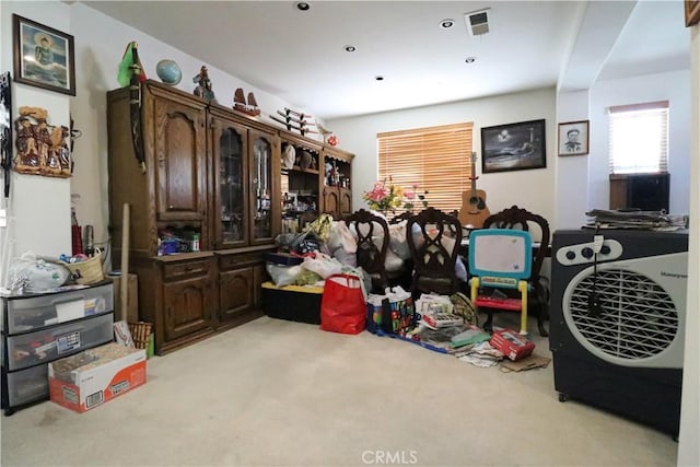 15541 Bow String St, Victorville, CA 92394 - misc room featuring light colored carpet