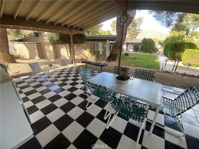 54858 Martinez Trl, Yucca Valley, CA 92284 - view of patio / terrace with outdoor dining area