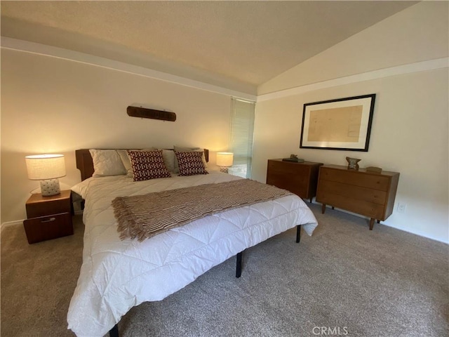 54858 Martinez Trl, Yucca Valley, CA 92284 - bedroom with carpet flooring and lofted ceiling