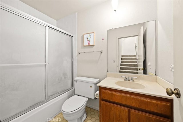 422 S Alhambra Ave Unit A, Monterey Park, CA 91755 - full bath with vanity, toilet, and shower / bath combination with glass door