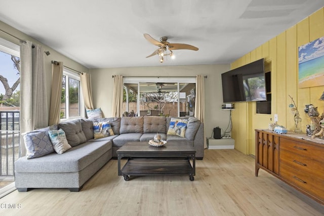 1099 N Agusta Ave, Camarillo, CA 93010 - living area featuring light wood finished floors and a ceiling fan