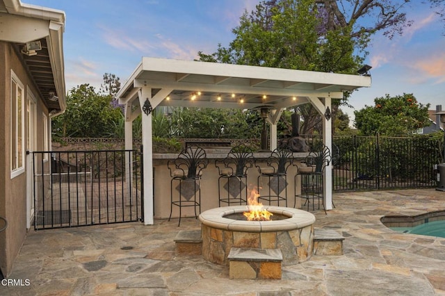 1099 N Agusta Ave, Camarillo, CA 93010 - view of patio / terrace featuring a fire pit