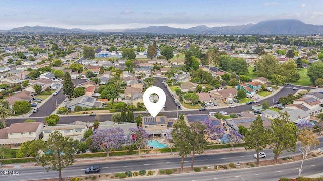 1099 N Agusta Ave, Camarillo, CA 93010 - aerial view of property's location featuring a mountainous background and nearby suburban area