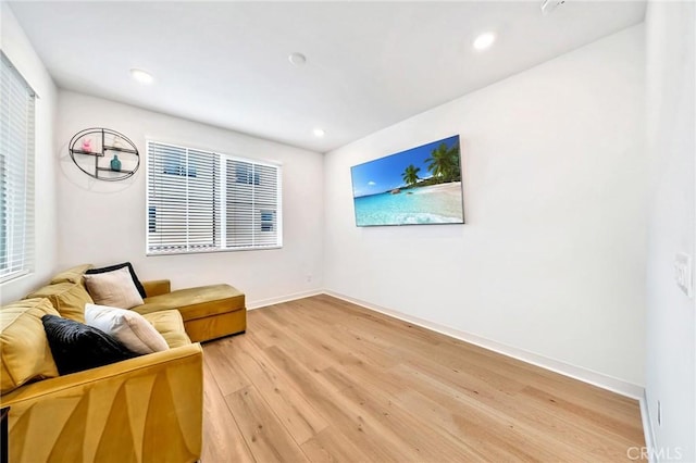142 Juniper Dr, Rancho Mission Viejo, CA 92694 - sitting room with light wood-style floors, baseboards, and recessed lighting