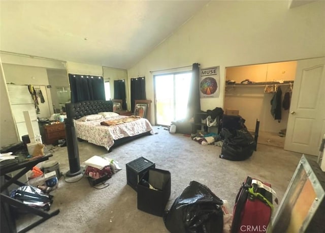 3748 W 118th St, Hawthorne, CA 90250 - carpeted bedroom with a walk in closet, a closet, and high vaulted ceiling