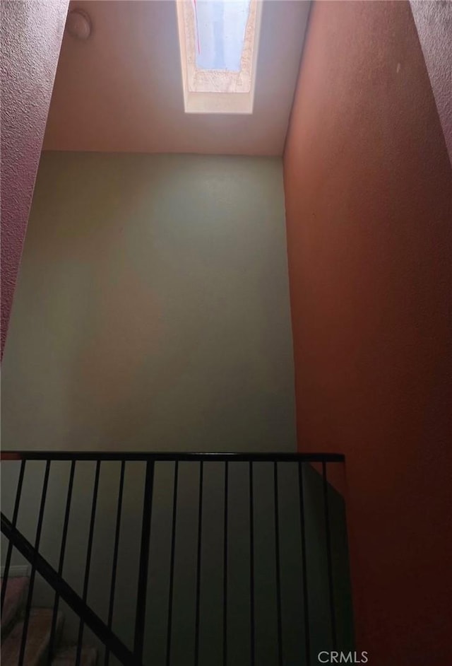 3748 W 118th St, Hawthorne, CA 90250 - stairs featuring lofted ceiling and a skylight