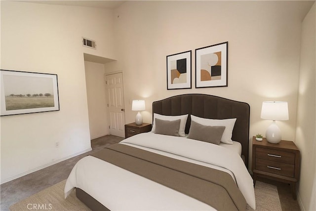 3748 W 118th St, Hawthorne, CA 90250 - bedroom with carpet flooring and high vaulted ceiling
