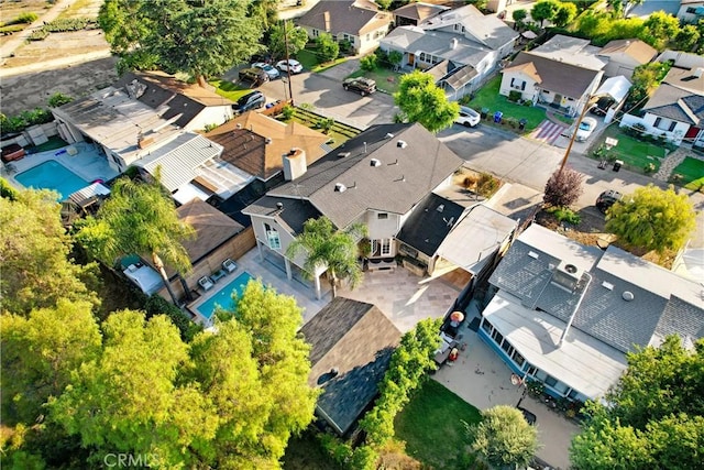 6612 Karin Pl, San Gabriel, CA 91775 - aerial perspective of suburban area featuring a pool