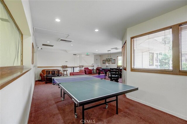 2563 Plaza Del Amo Unit 312, Torrance, CA 90503 - game room featuring carpet, recessed lighting, and baseboards
