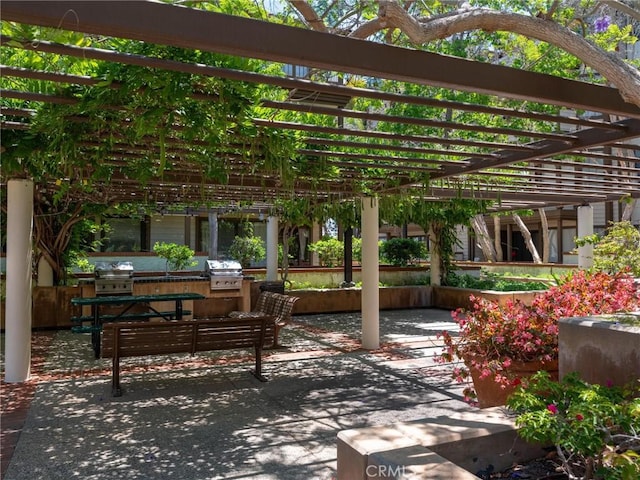 2563 Plaza Del Amo Unit 312, Torrance, CA 90503 - view of patio / terrace featuring area for grilling and a pergola