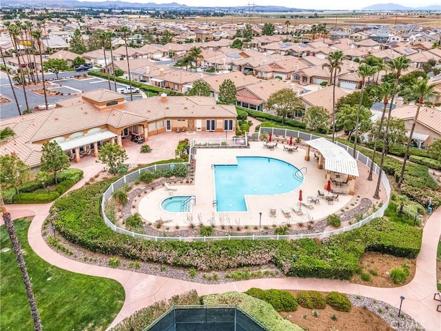 26835 Eclipse Dr, Menifee, CA 92585 - aerial perspective of suburban area featuring mountains and a pool