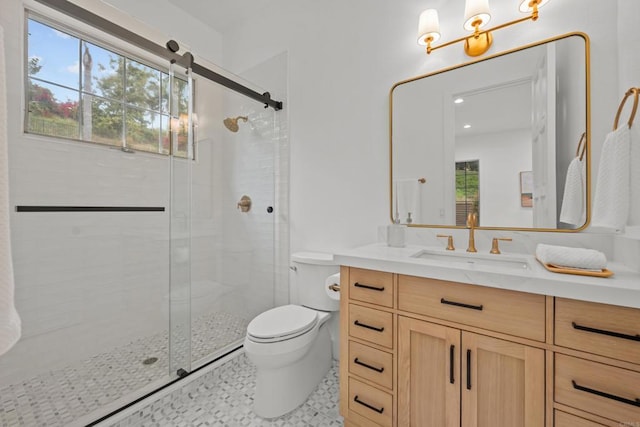 18150 Via Ascenso, Rancho Santa Fe, CA 92067 - full bath featuring toilet, vanity, and a stall shower