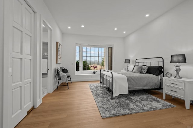 18150 Via Ascenso, Rancho Santa Fe, CA 92067 - bedroom featuring light wood finished floors, recessed lighting, and baseboards