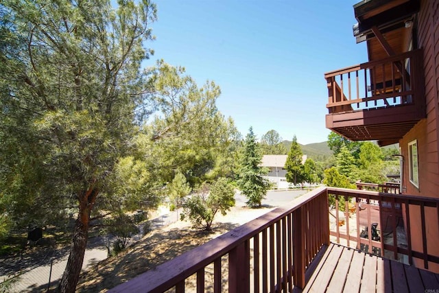 8637 Ponderosa Ln, Pine Valley, CA 91962 - wooden deck with a mountain view