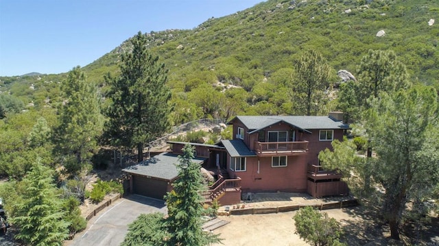 8637 Ponderosa Ln, Pine Valley, CA 91962 - aerial view of property and surrounding area featuring a heavily wooded area and a mountainous background