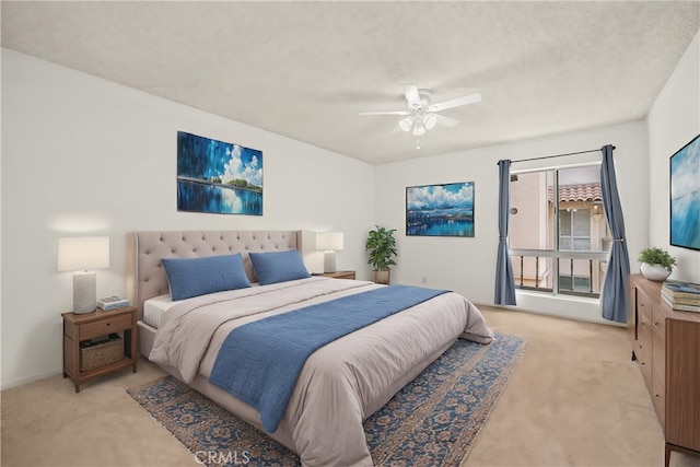 1127 E Del Mar Blvd Unit 235, Pasadena, CA 91106 - bedroom with light colored carpet and a ceiling fan