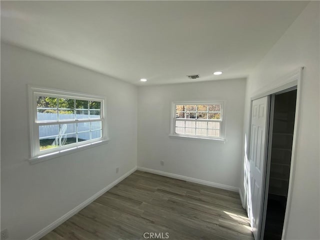 1515 Elizabeth St, Redlands, CA 92373 - unfurnished bedroom with wood finished floors, baseboards, recessed lighting, and a closet
