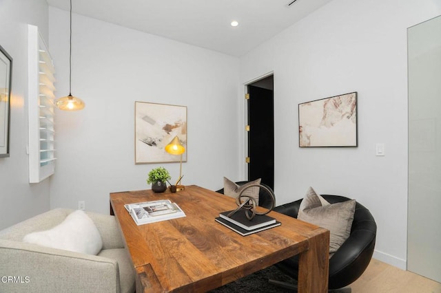 5622 Natick Ave, Sherman Oaks, CA 91411 - office featuring wood finished floors, recessed lighting, and baseboards