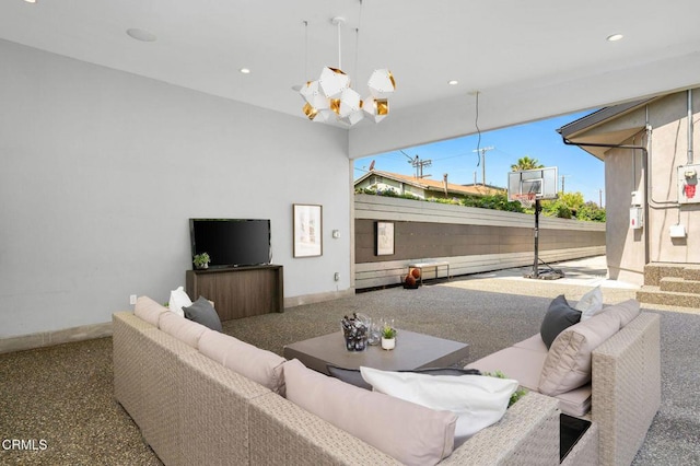 5622 Natick Ave, Sherman Oaks, CA 91411 - living area with recessed lighting and baseboards