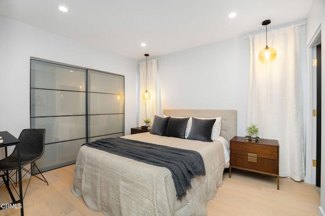 5622 Natick Ave, Sherman Oaks, CA 91411 - bedroom with light wood-style floors and recessed lighting