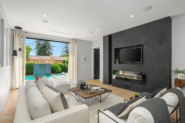 5622 Natick Ave, Sherman Oaks, CA 91411 - living room with wood finished floors and recessed lighting