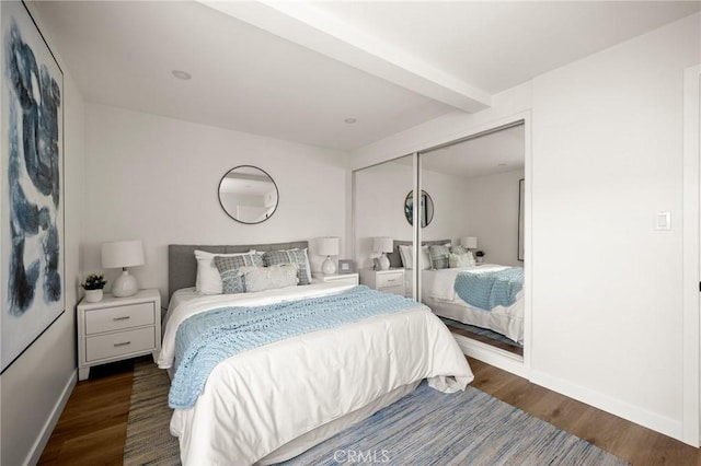 3629 W 144th St, Hawthorne, CA 90250 - bedroom featuring baseboards, wood finished floors, and a closet
