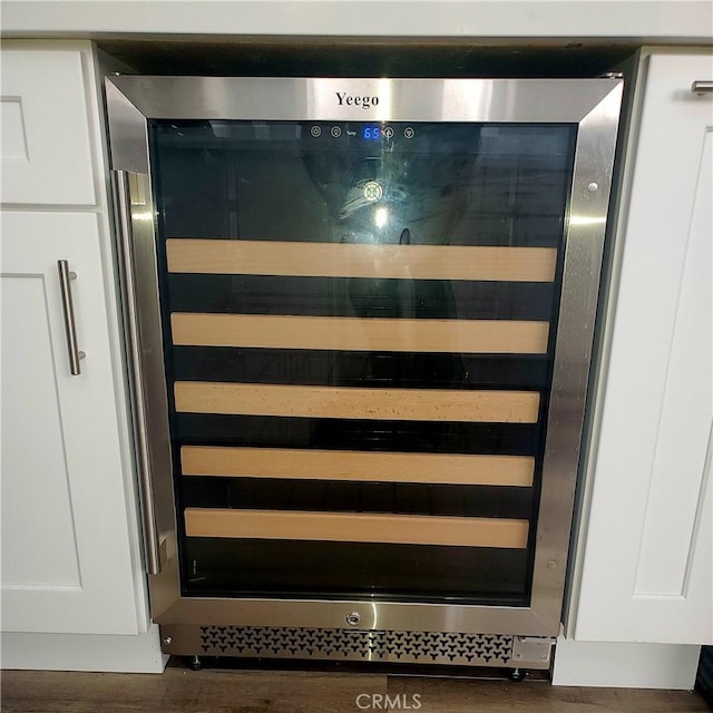 5846 Madden Ave, Los Angeles, CA 90043 - kitchen view of wine cooler and white cabinetry