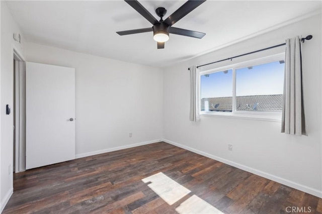 5115 Castelotte Ct, Whittier, CA 90601 - unfurnished room with baseboards, wood finished floors, and ceiling fan