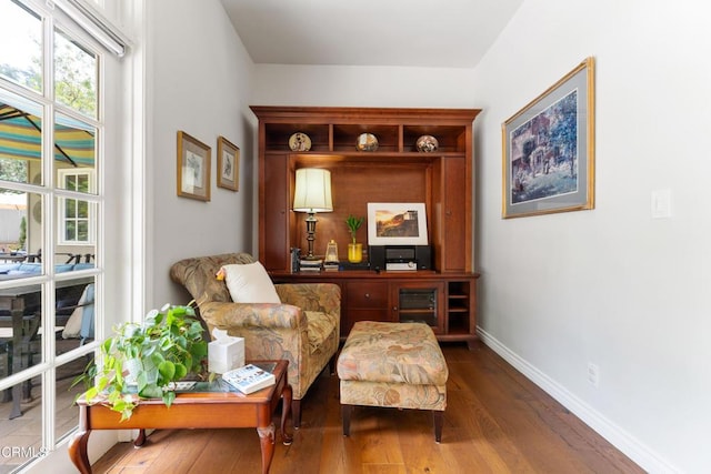 2210 Brambling Ln, Pasadena, CA 91107 - sitting room with hardwood / wood-style floors and baseboards