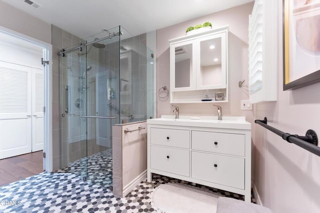 2210 Brambling Ln, Pasadena, CA 91107 - full bathroom featuring a stall shower and double vanity