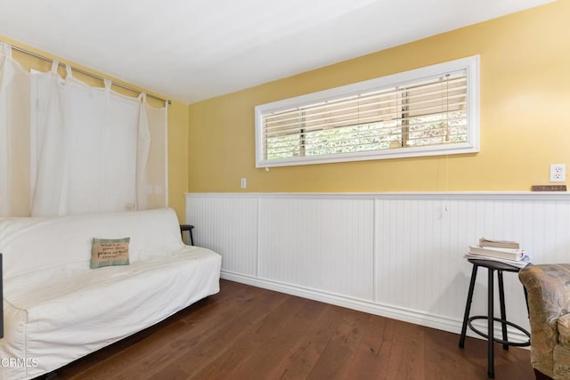 2210 Brambling Ln, Pasadena, CA 91107 - sitting room featuring a wainscoted wall and wood finished floors