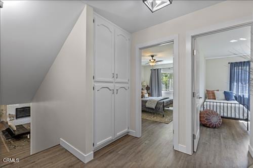 22150 Buena Vista St, Tehachapi, CA 93561 - hall with wood finished floors and baseboards