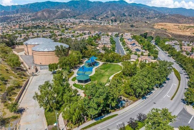 4127 Poplar Cir, Lake Elsinore, CA 92530 - aerial perspective of suburban area featuring a mountainous background