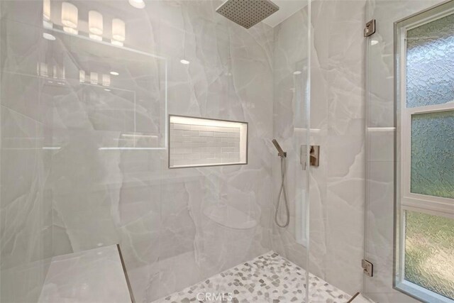 5437 Via Carrizo, Laguna Woods, CA 92637 - full bath featuring a marble finish shower