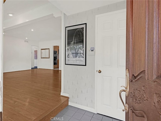 4854 Ranchito Ave, Sherman Oaks, CA 91423 - tiled entrance foyer with baseboards and recessed lighting